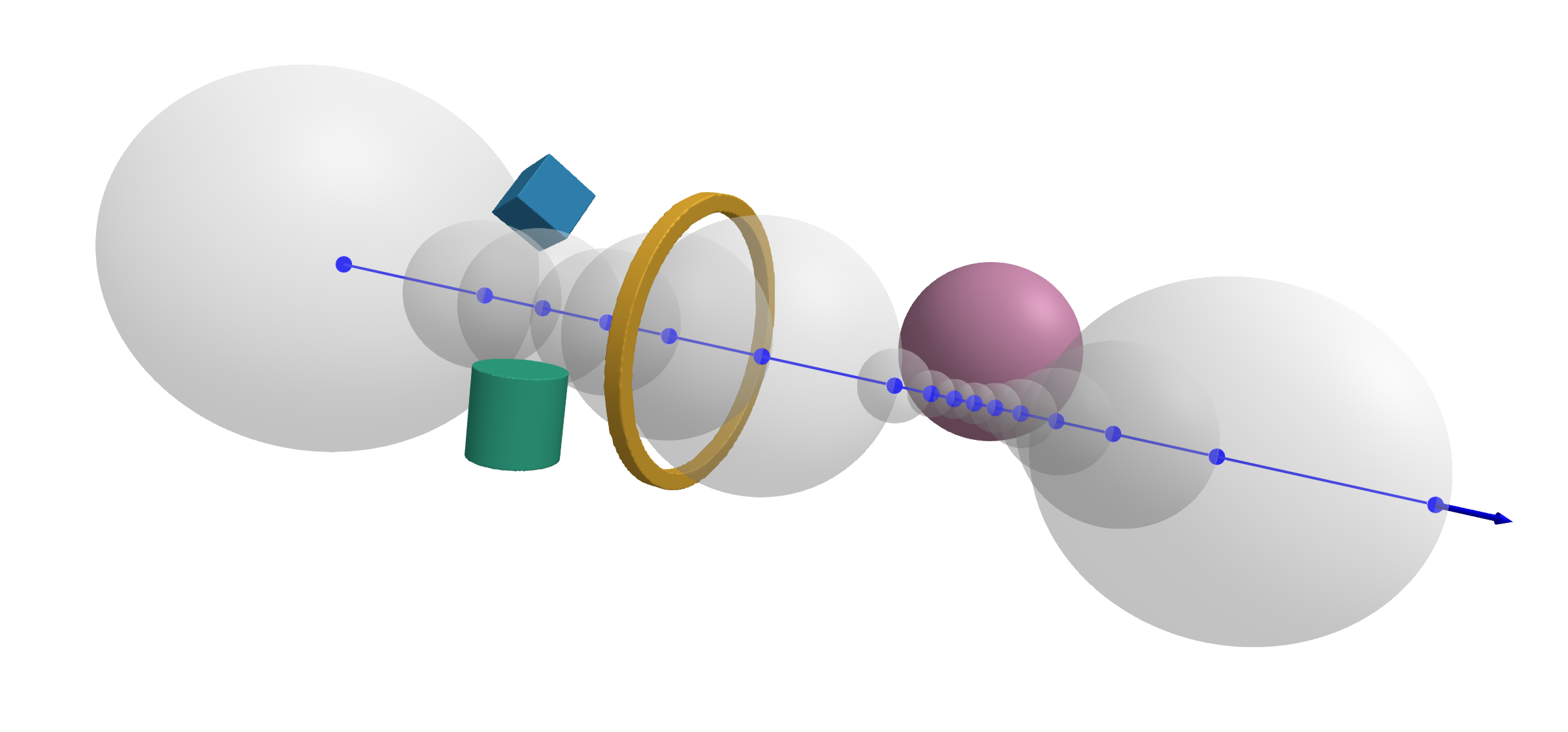 Ray marching algorithm showcase